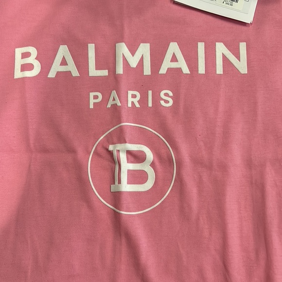 BRAND NEW WITH TAGS Pink BALMAIN women’s T shirt - Picture 3 of 3
